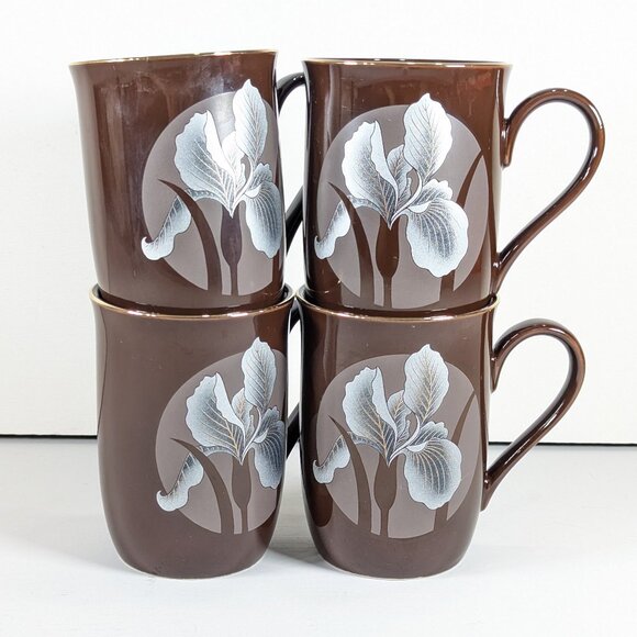 set of 4 OTAGIRI IRIS mugs, housewarming gift idea - Picture 1 of 11